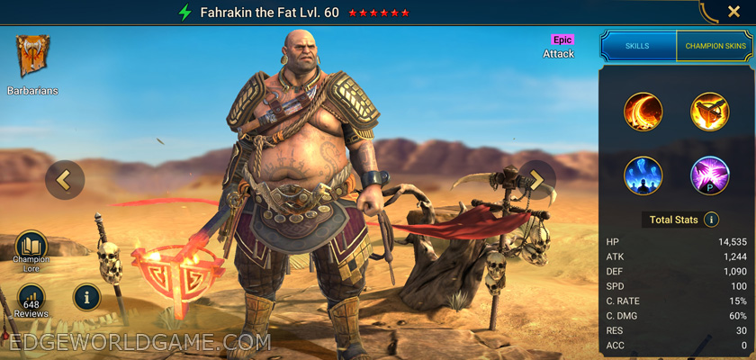 Raid Shadow Legends: Fahrakin the Fat